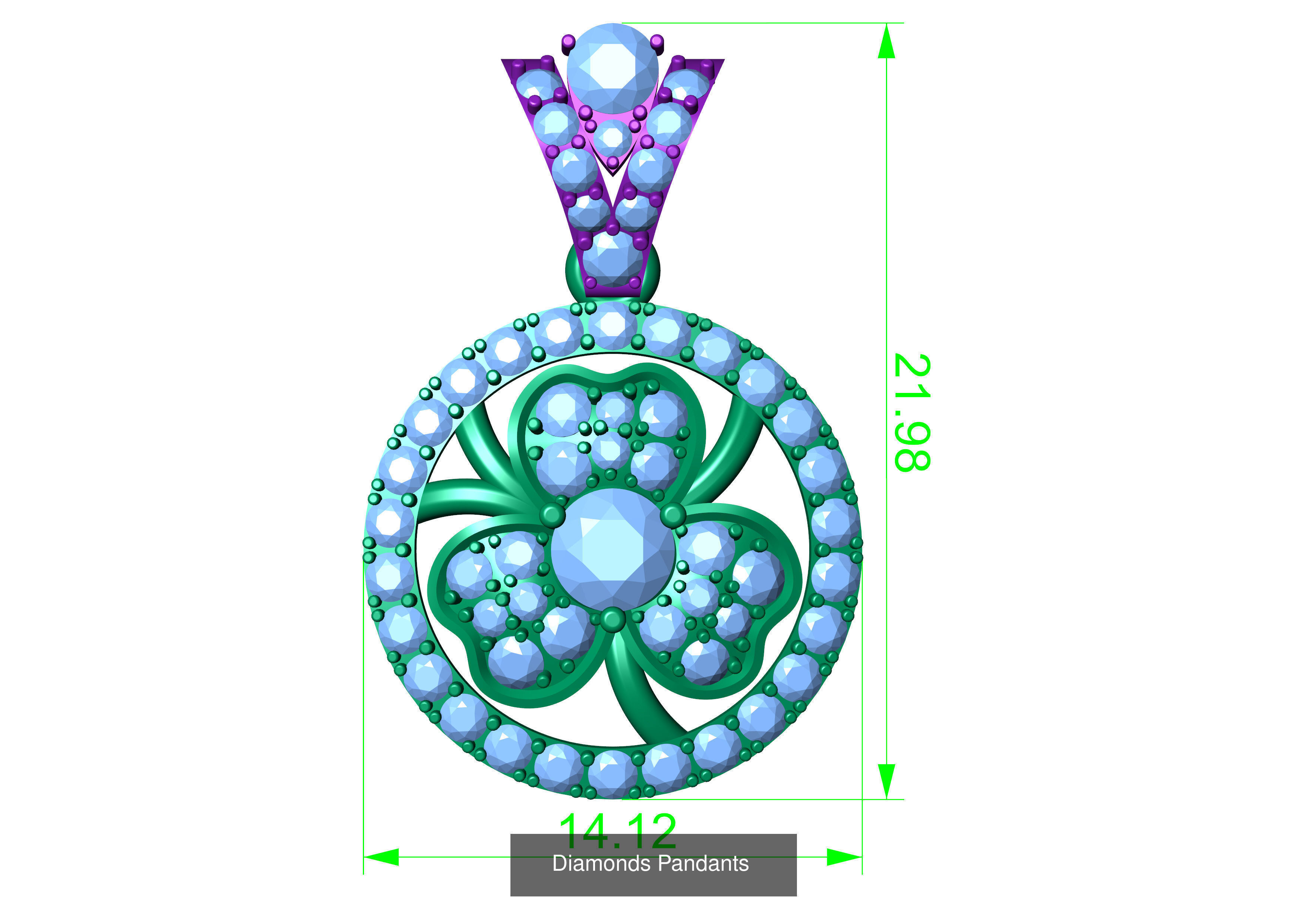 Jewelry Diamonds Pandants 12 file 3D Model Collection_11