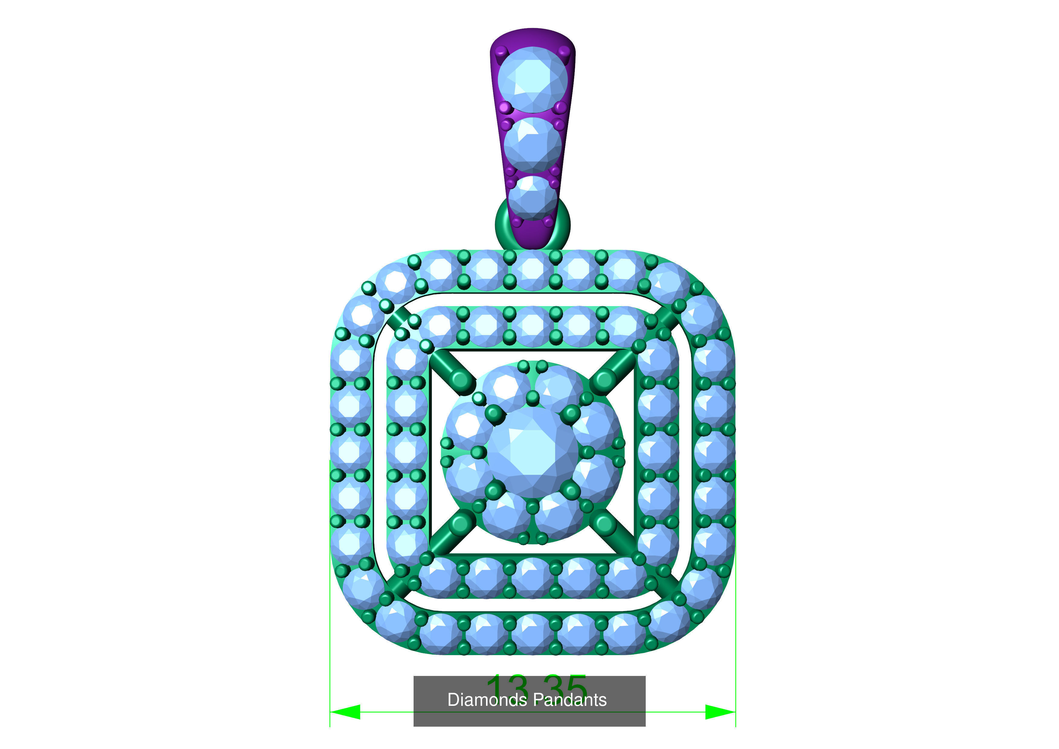 Jewelry Diamonds Pandants 12 file 3D Model Collection_6