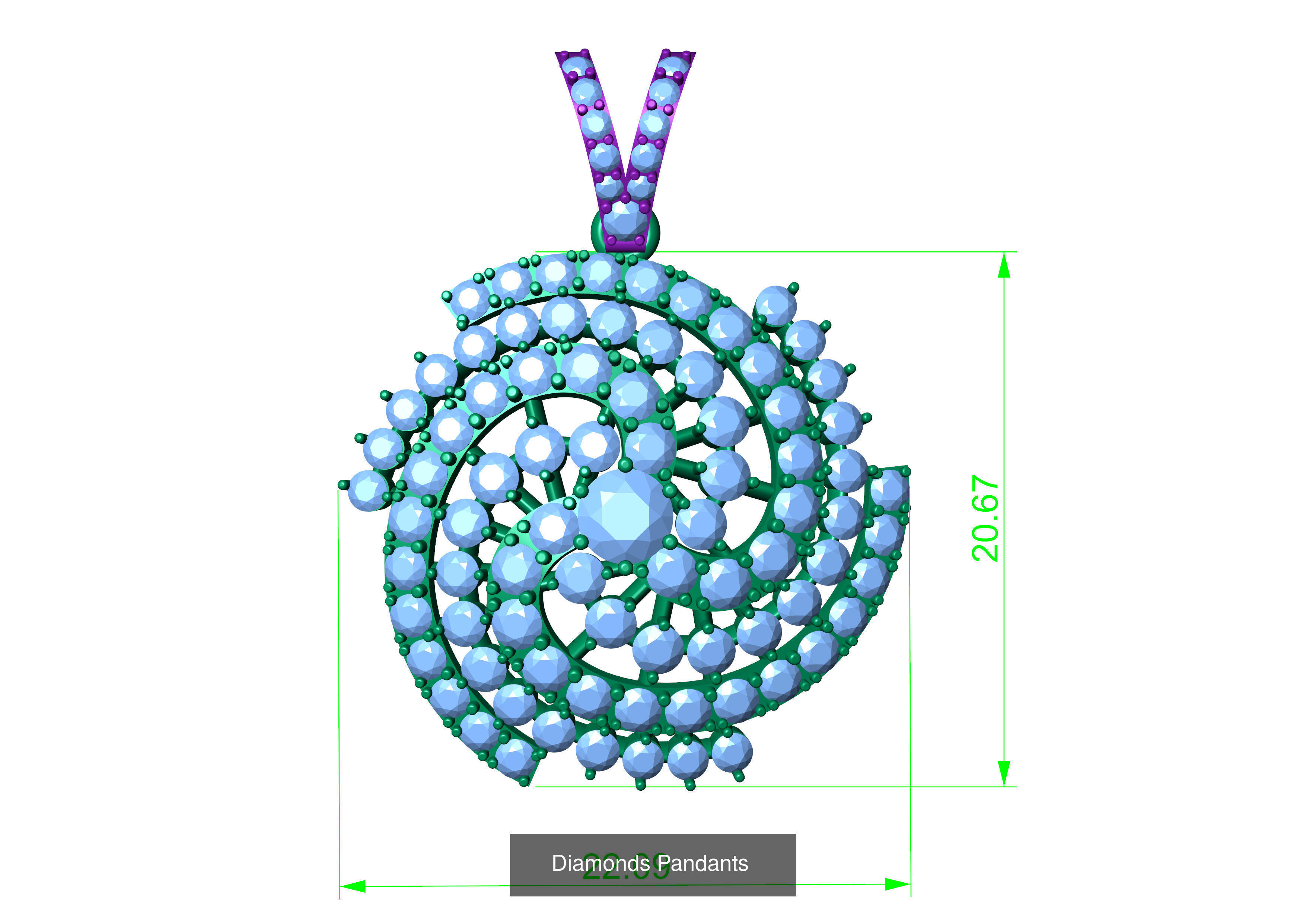 Jewelry Diamonds Pandants 12 file 3D Model Collection_1