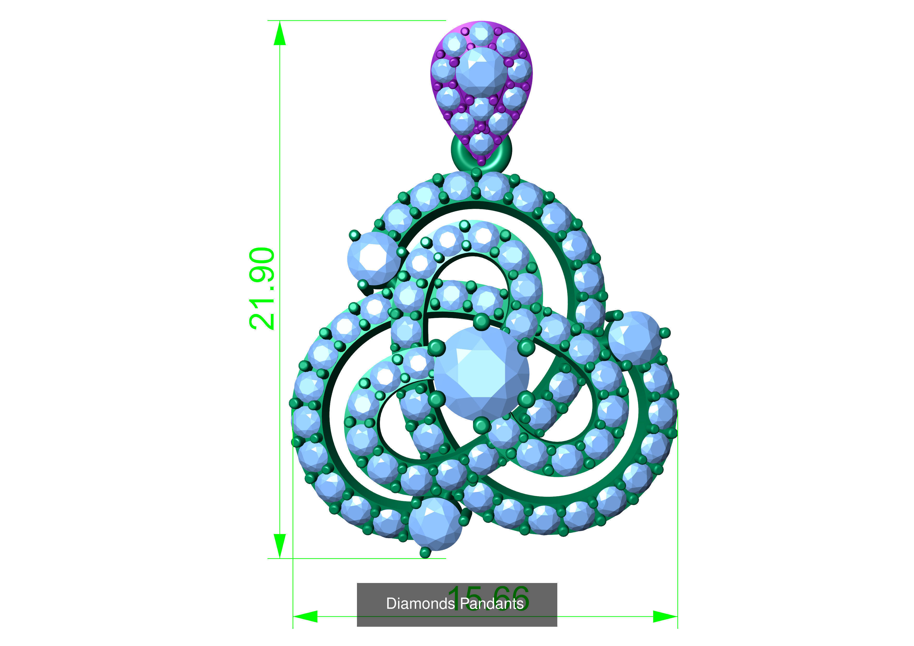 Jewelry Diamonds Pandants 12 file 3D Model Collection_5