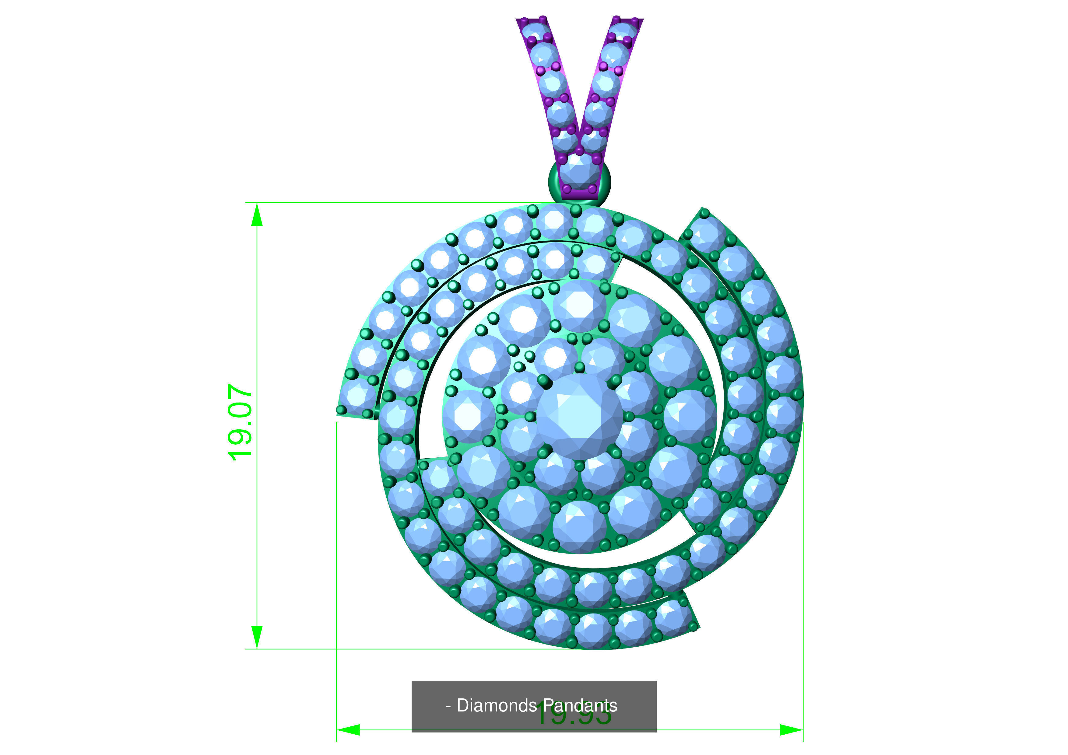 Jewelry Diamonds Pandants 12 file 3D Model Collection_2