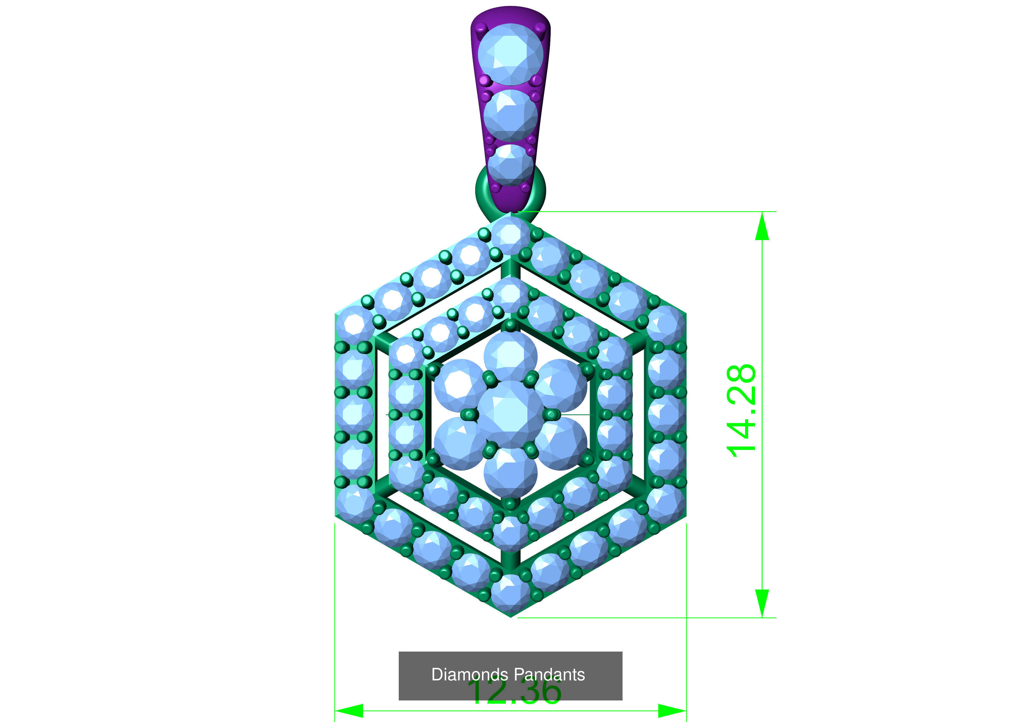 Jewelry Diamonds Pandants 12 file 3D Model Collection_10