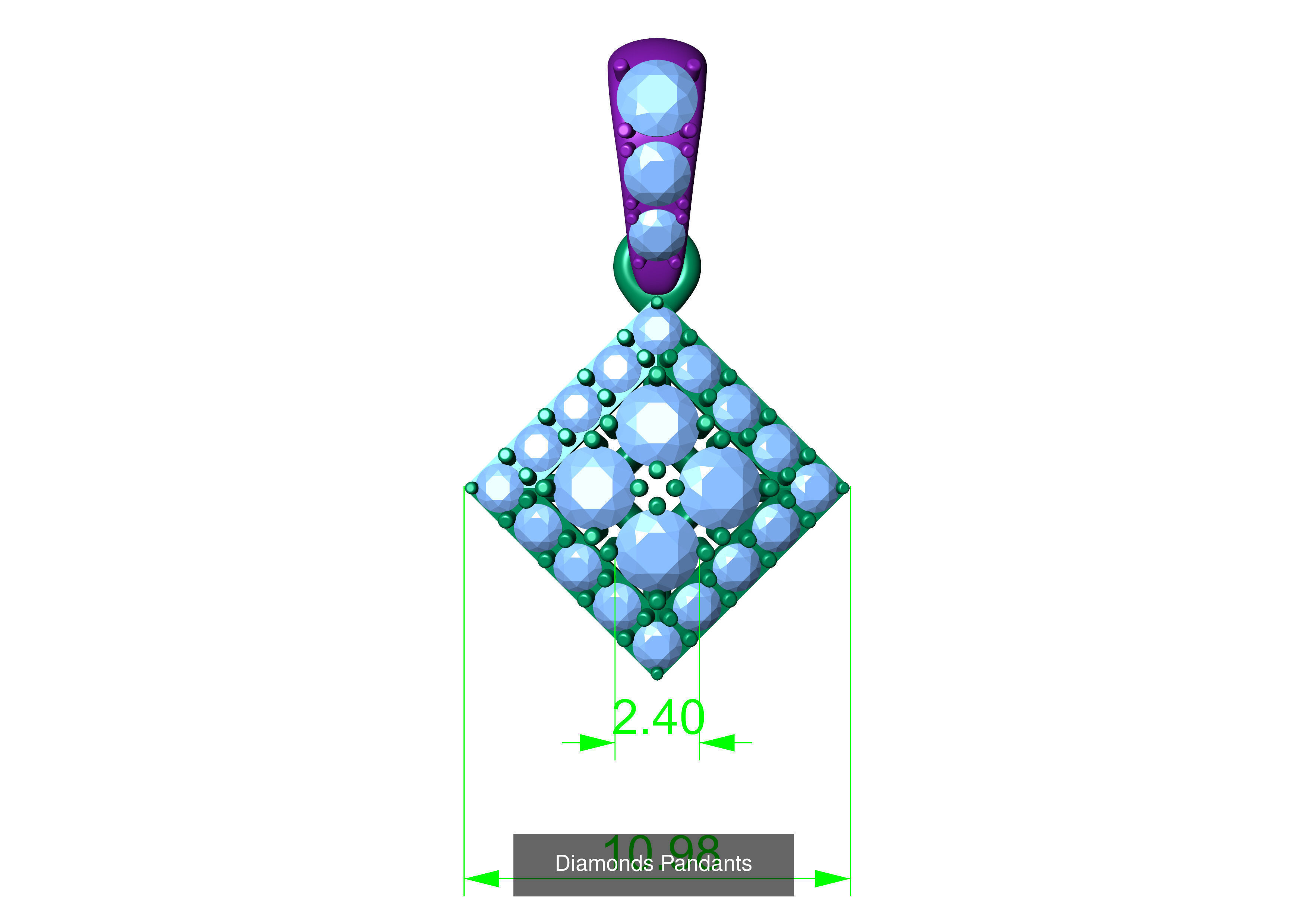 Jewelry Diamonds Pandants 12 file 3D Model Collection_8