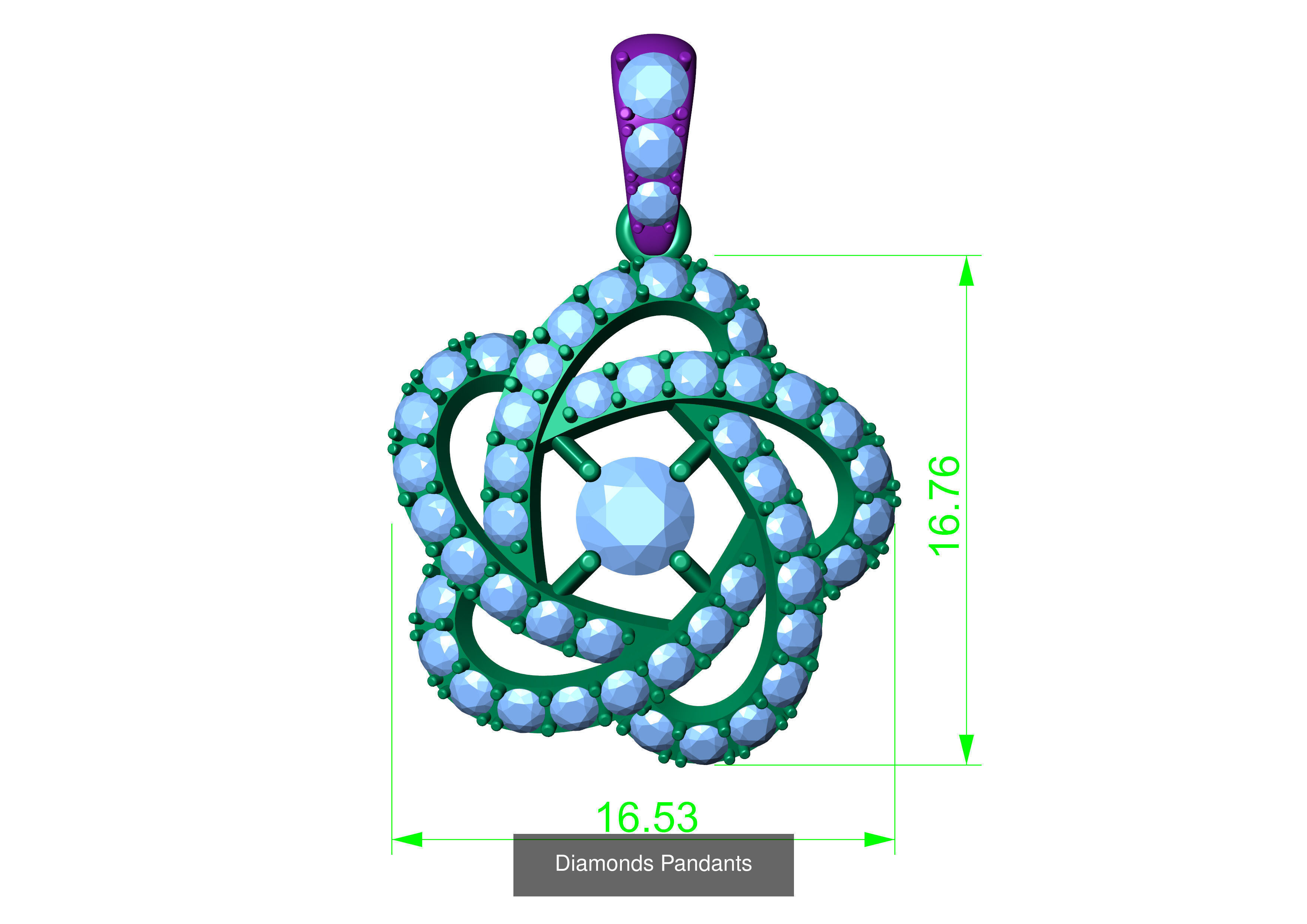 Jewelry Diamonds Pandants 12 file 3D Model Collection_4