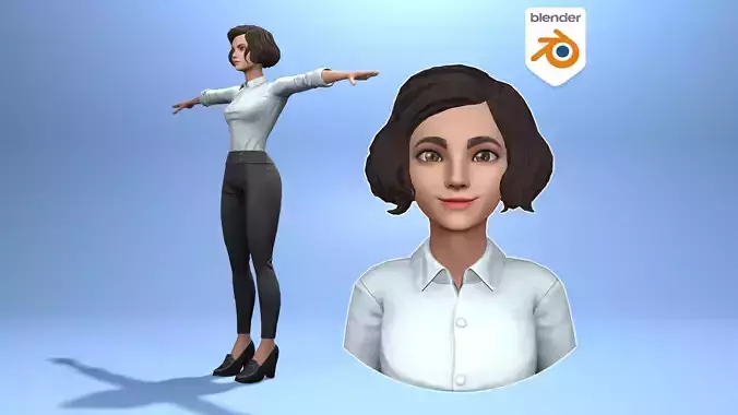 Stylized Woman Sarah T-pose