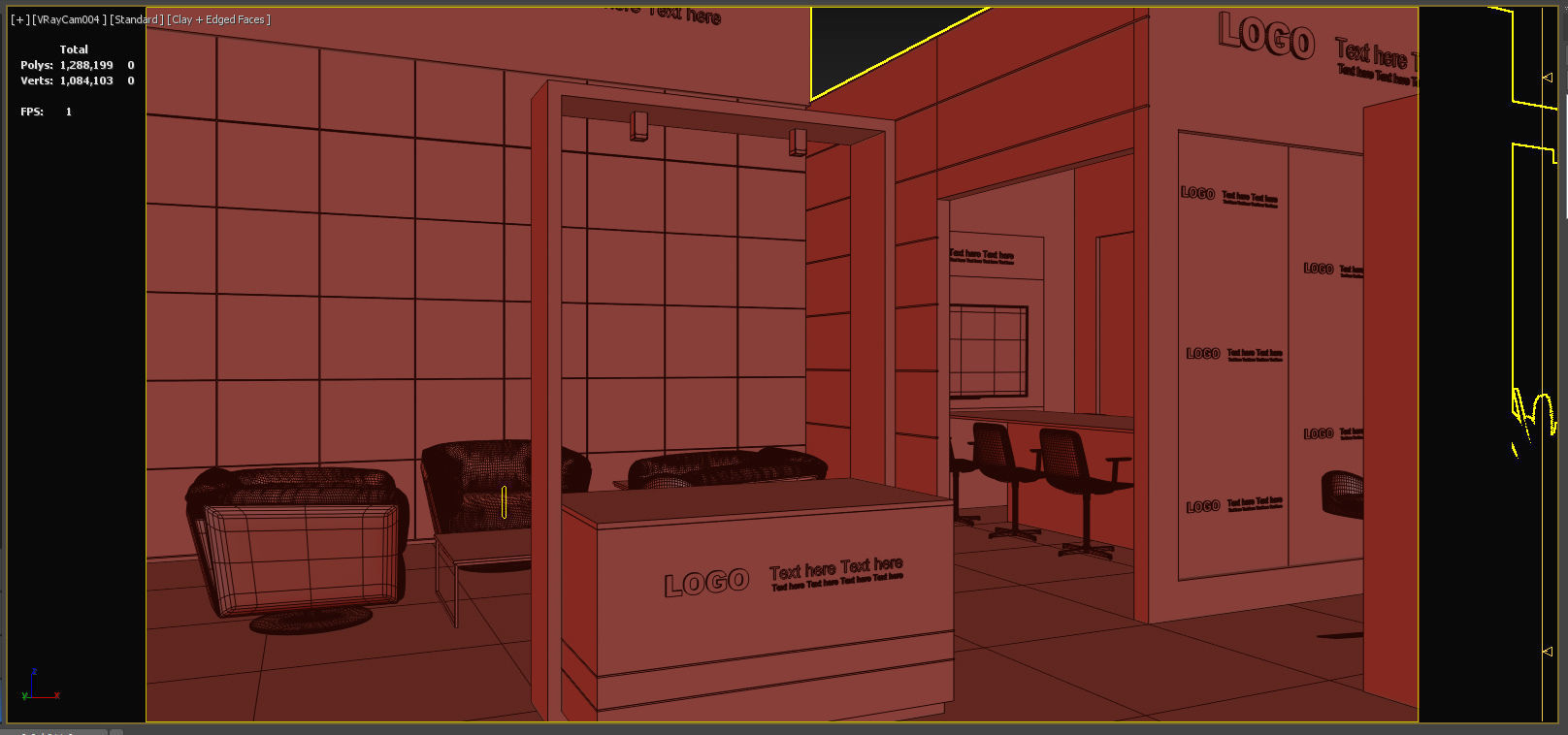  Booth Exhibition Stand  Official  900 x 650 CM  Low-poly 3D model_7