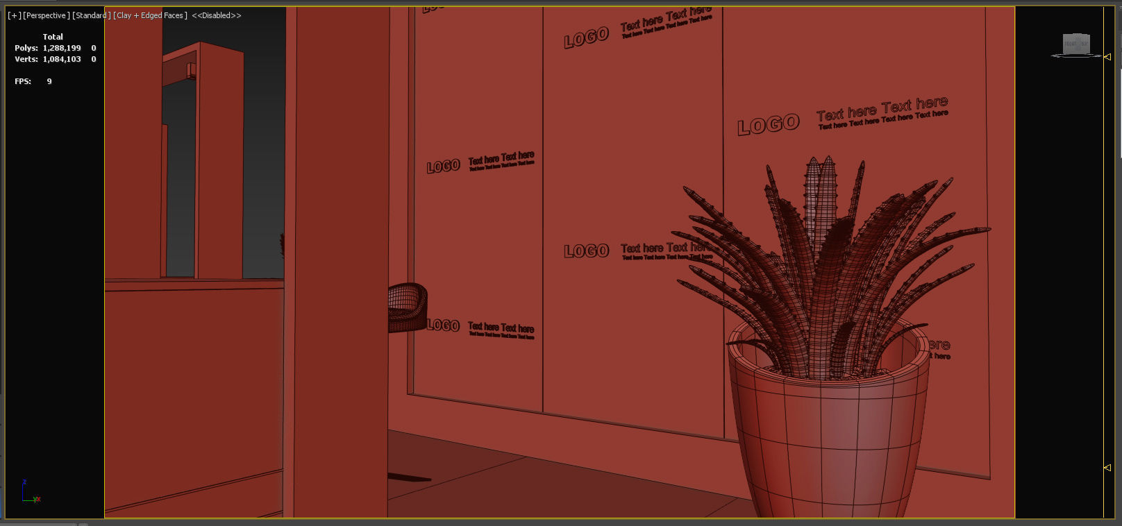  Booth Exhibition Stand  Official  900 x 650 CM  Low-poly 3D model_8