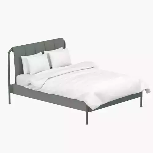 Tallasen Upholstered bed frame  Kulsta grey-greenLuroy PBR