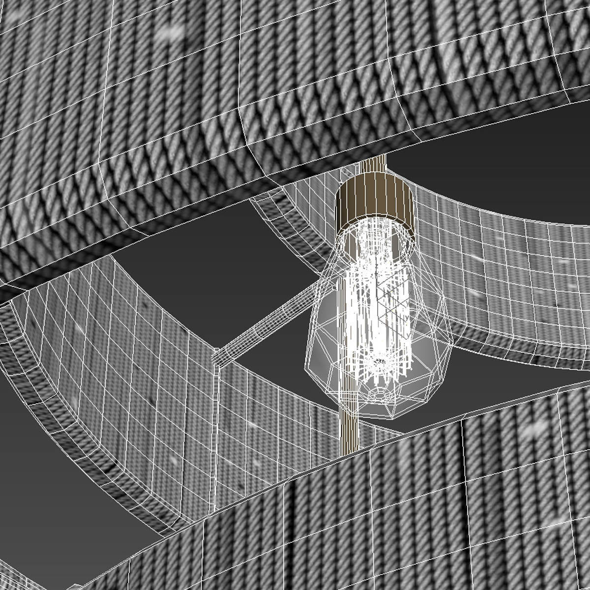 Palecek everly pendant natural light 3D model_7