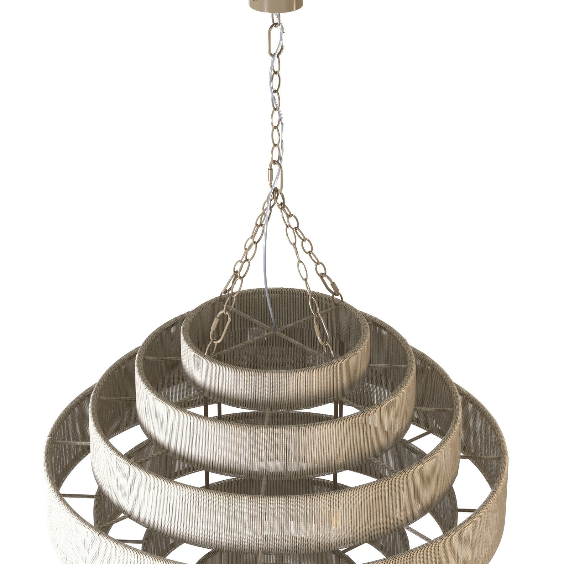 Palecek everly pendant natural light 3D model_2