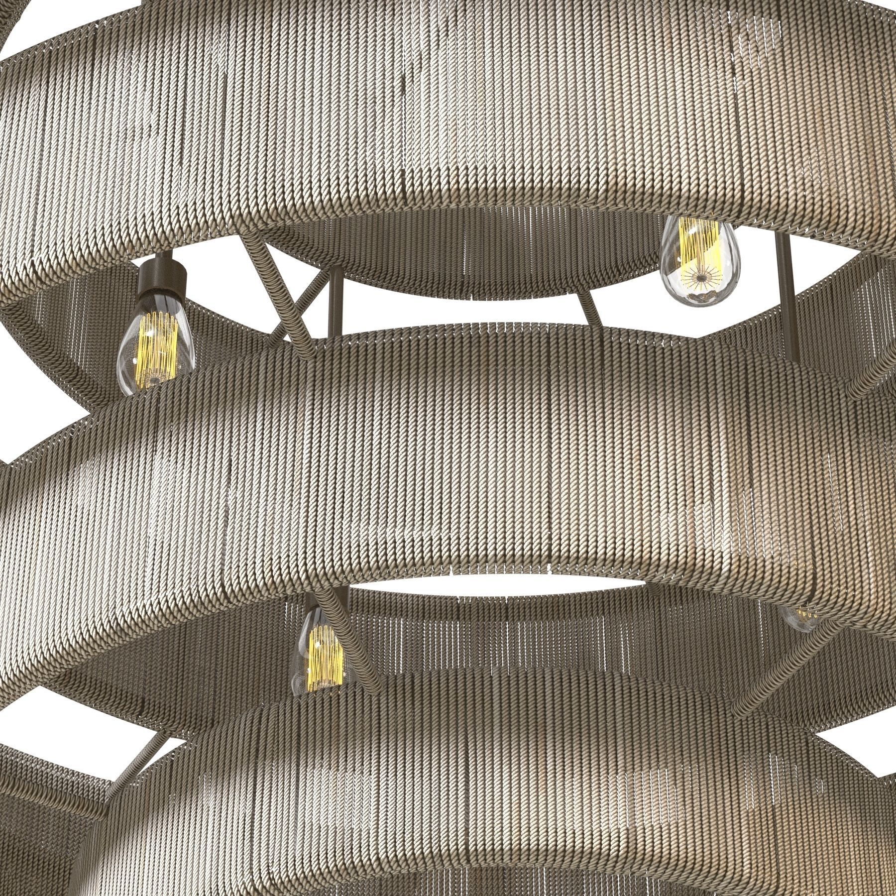 Palecek everly pendant natural light 3D model_4