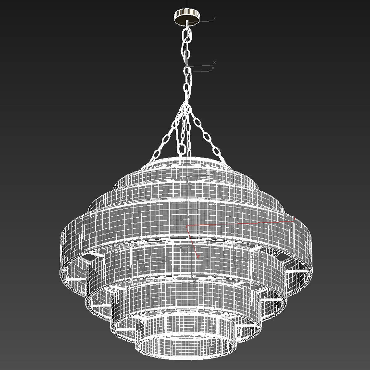 Palecek everly pendant natural light 3D model_5
