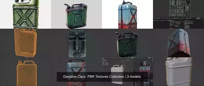 Gasoline Cans  PBR Textures Collection
