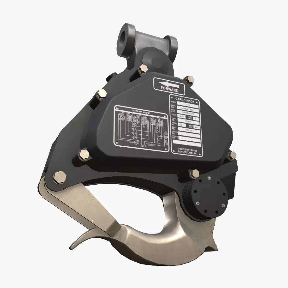 Helicopter Cargo Hook C-160 Low-poly 3D model_0