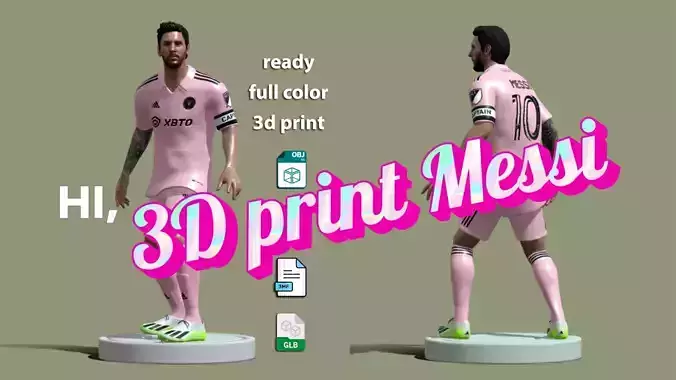 Lionel Messi Miami ready for 3d print 3D print model