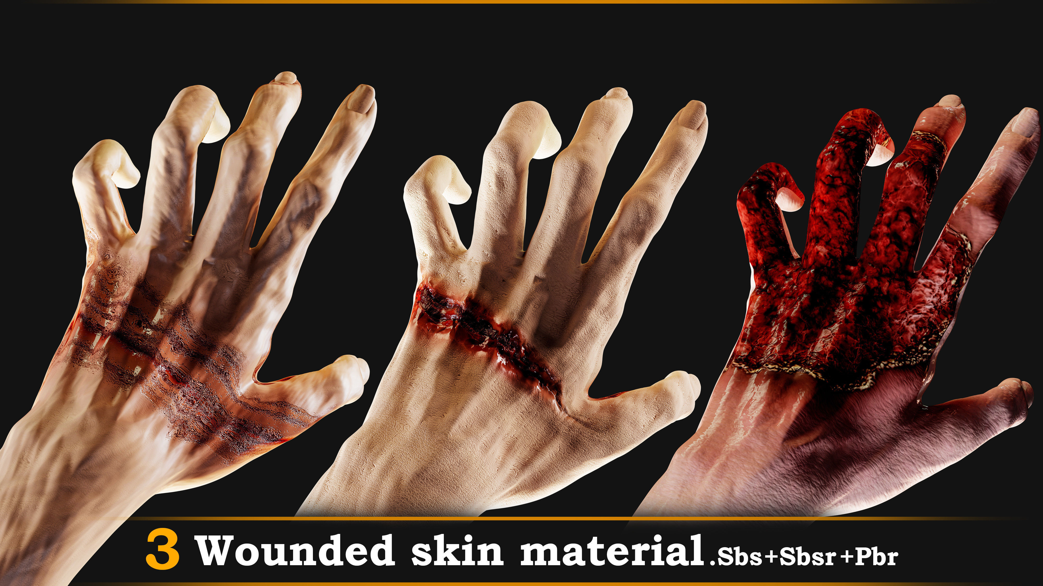 Wounded skin material  SBS -SBSR- PBR Texture_1