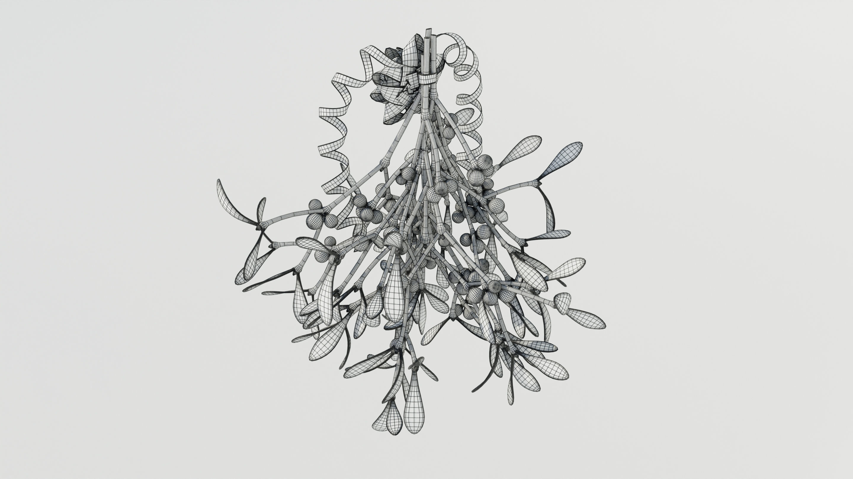 Mistletoe Bunch 3D model_14