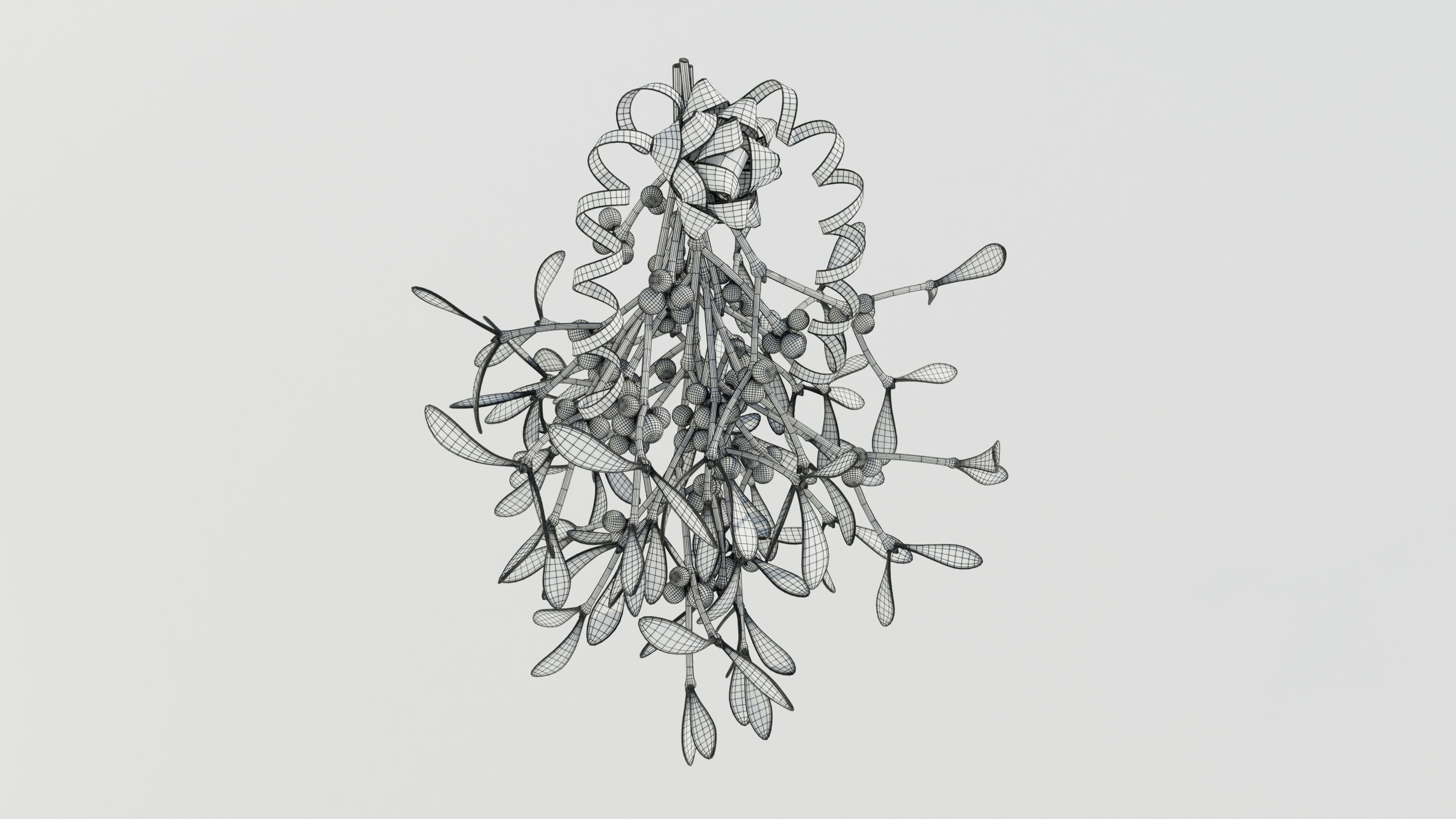 Mistletoe Bunch 3D model_12