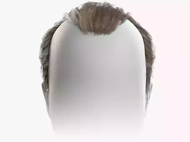 Realtime Mens Hairstyle 6 Low-poly 3D model