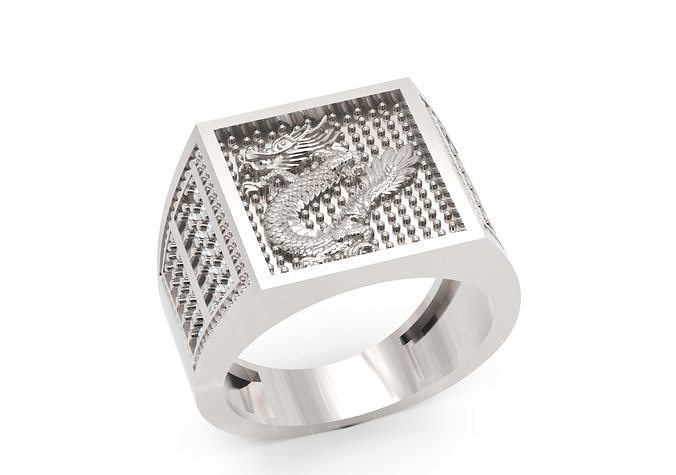 Men Diamond Ring 3D-Printable Ornamental Jewelry Design 3D print model