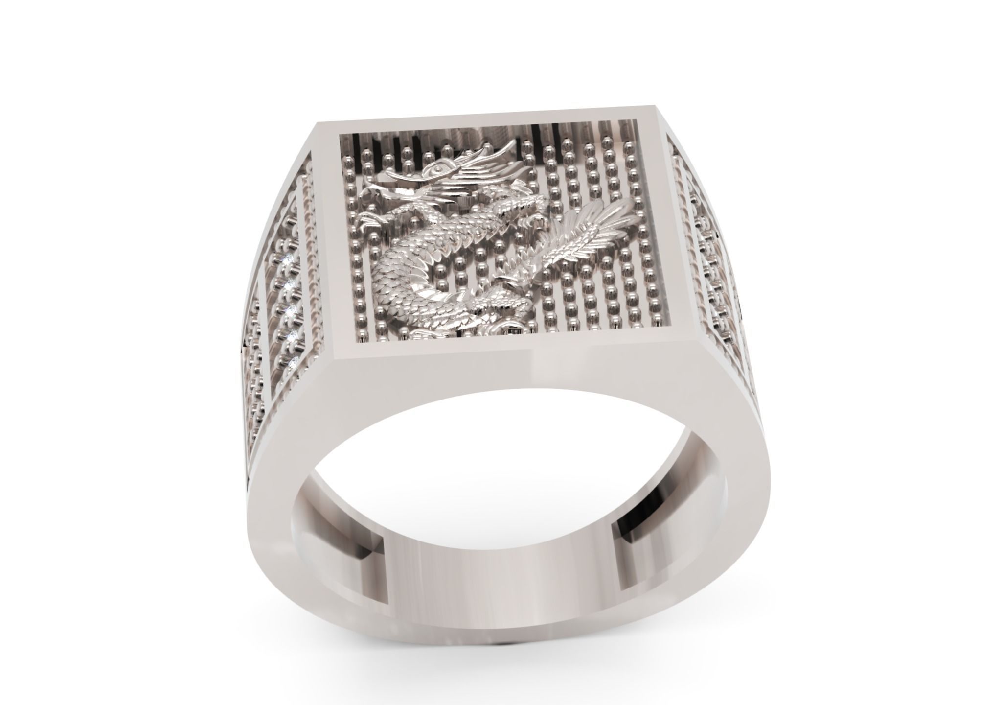 Men Diamond Ring 3D-Printable Ornamental Jewelry Design 3D print model_1