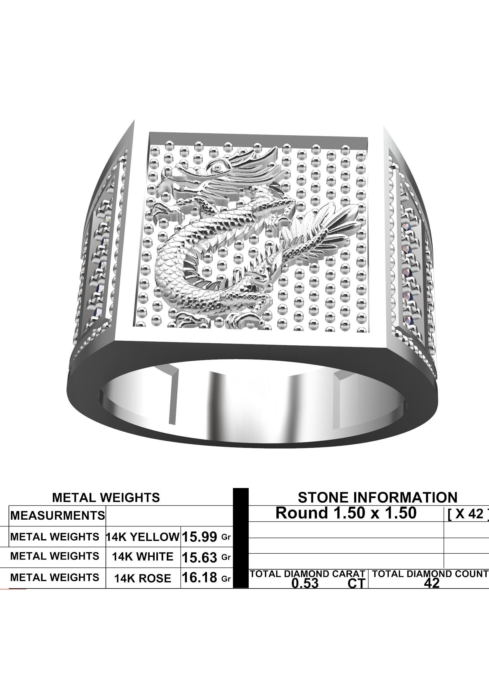Men Diamond Ring 3D-Printable Ornamental Jewelry Design 3D print model_6