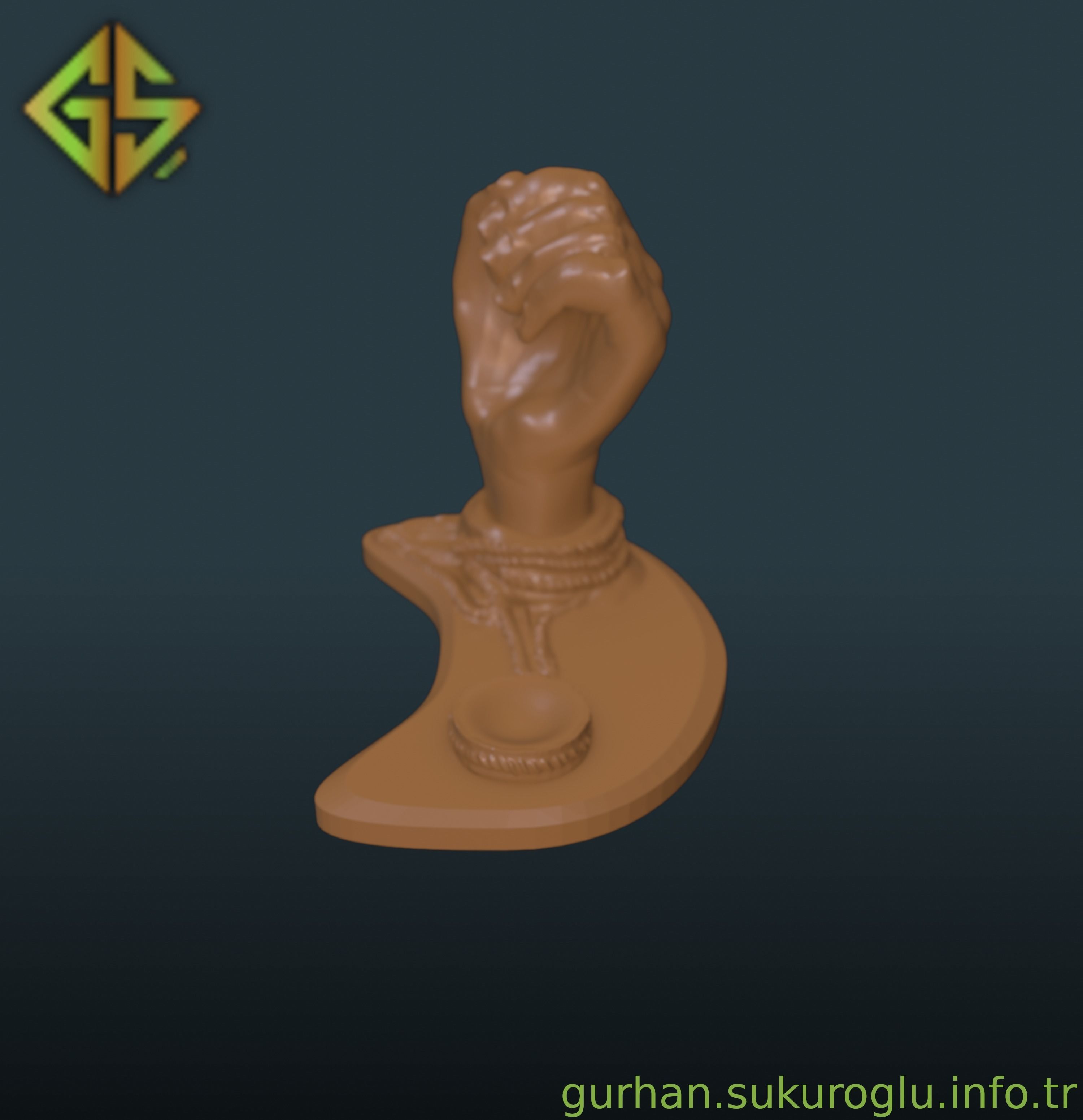 Restricted Freedom Art Piece Bound by Shackles 3D print model_15