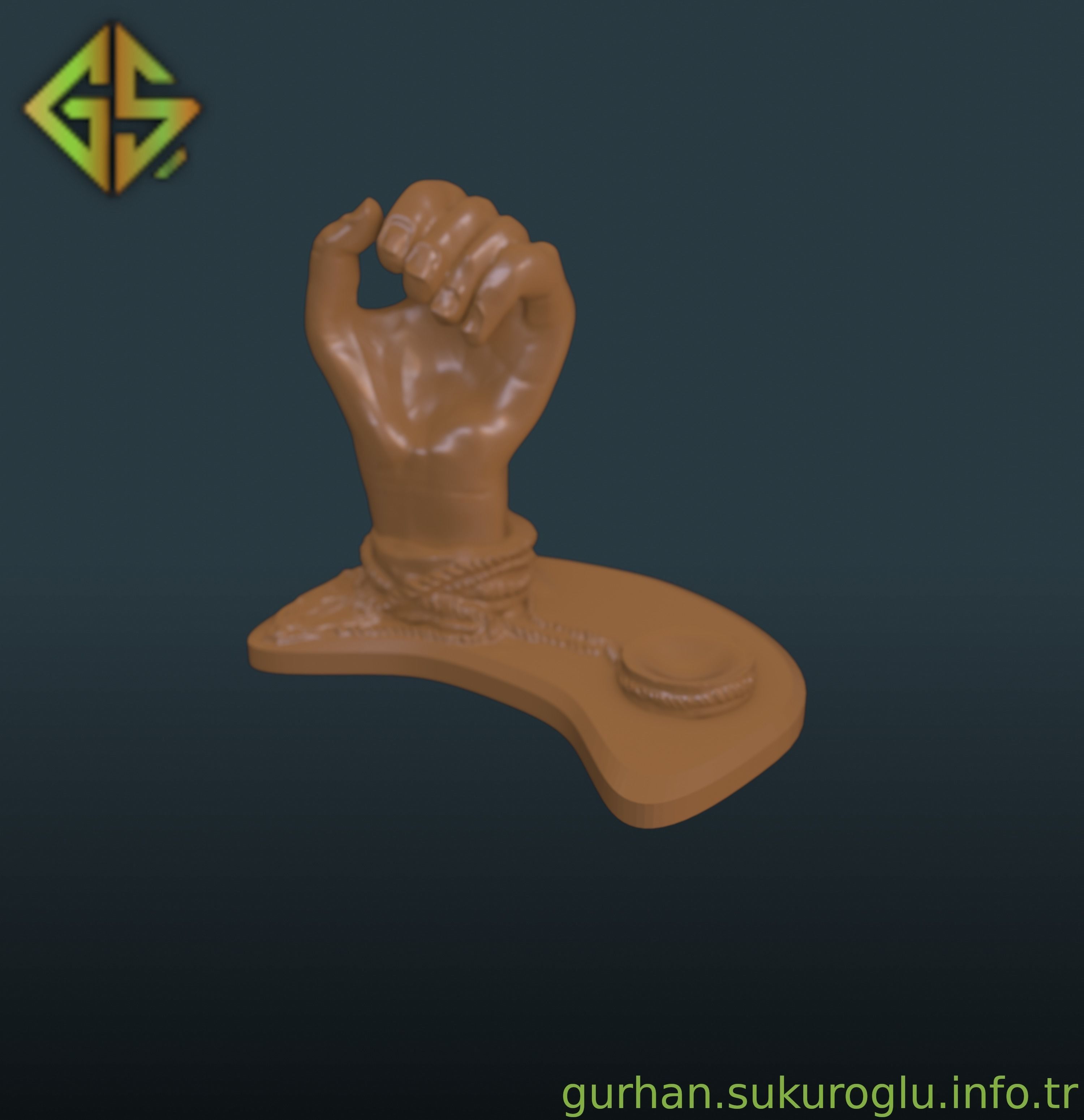 Restricted Freedom Art Piece Bound by Shackles 3D print model_12