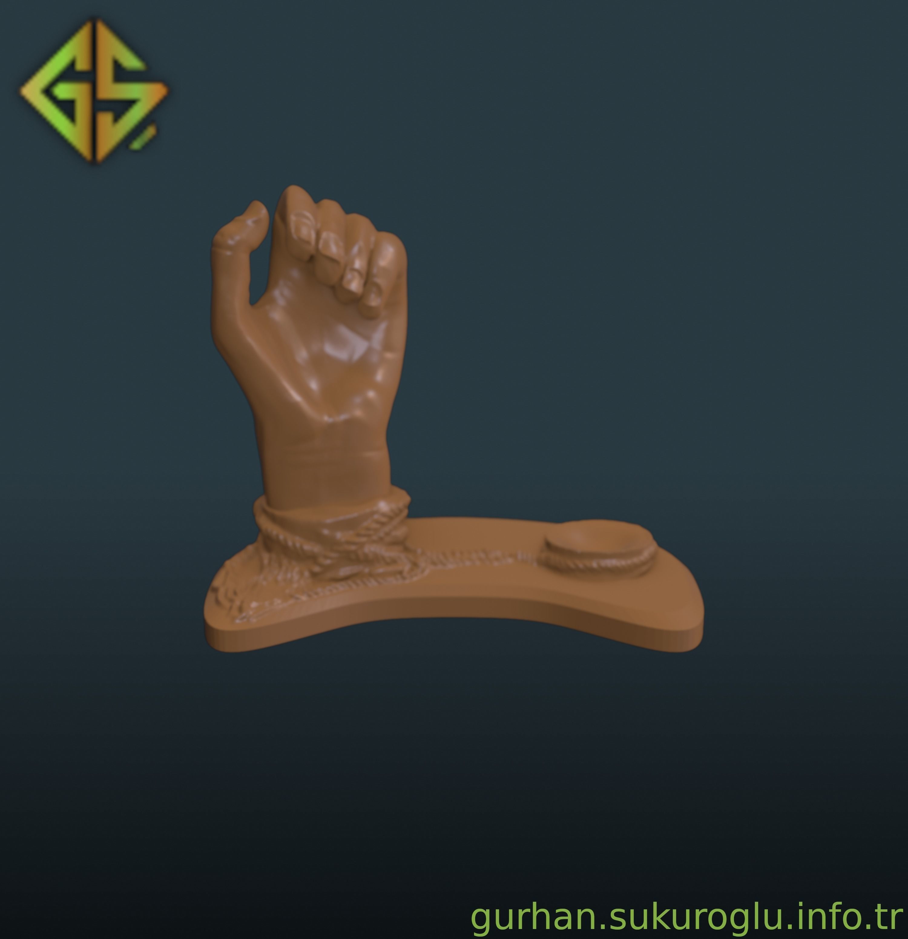 Restricted Freedom Art Piece Bound by Shackles 3D print model_11