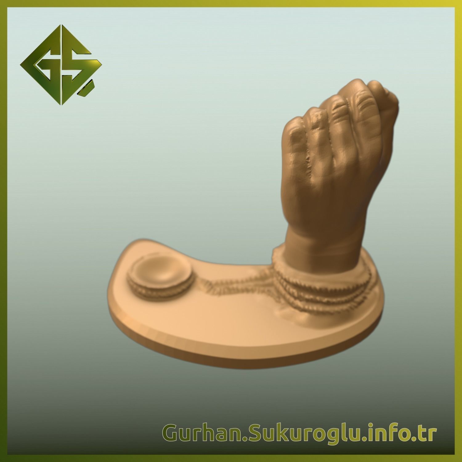 Restricted Freedom Art Piece Bound by Shackles 3D print model_7