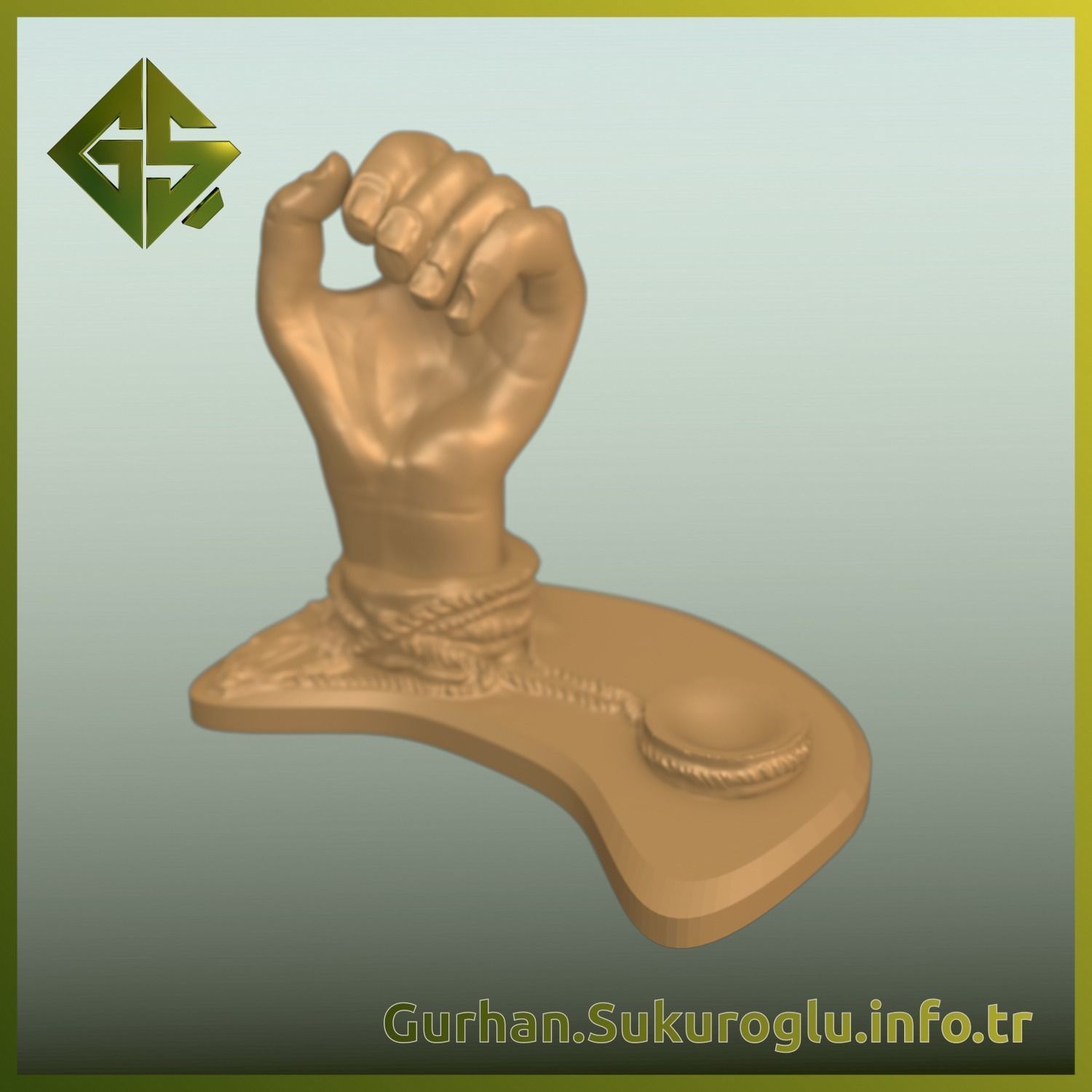 Restricted Freedom Art Piece Bound by Shackles 3D print model_2