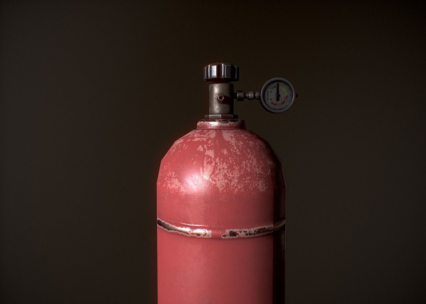 Red Propane Low-poly 3D model_5