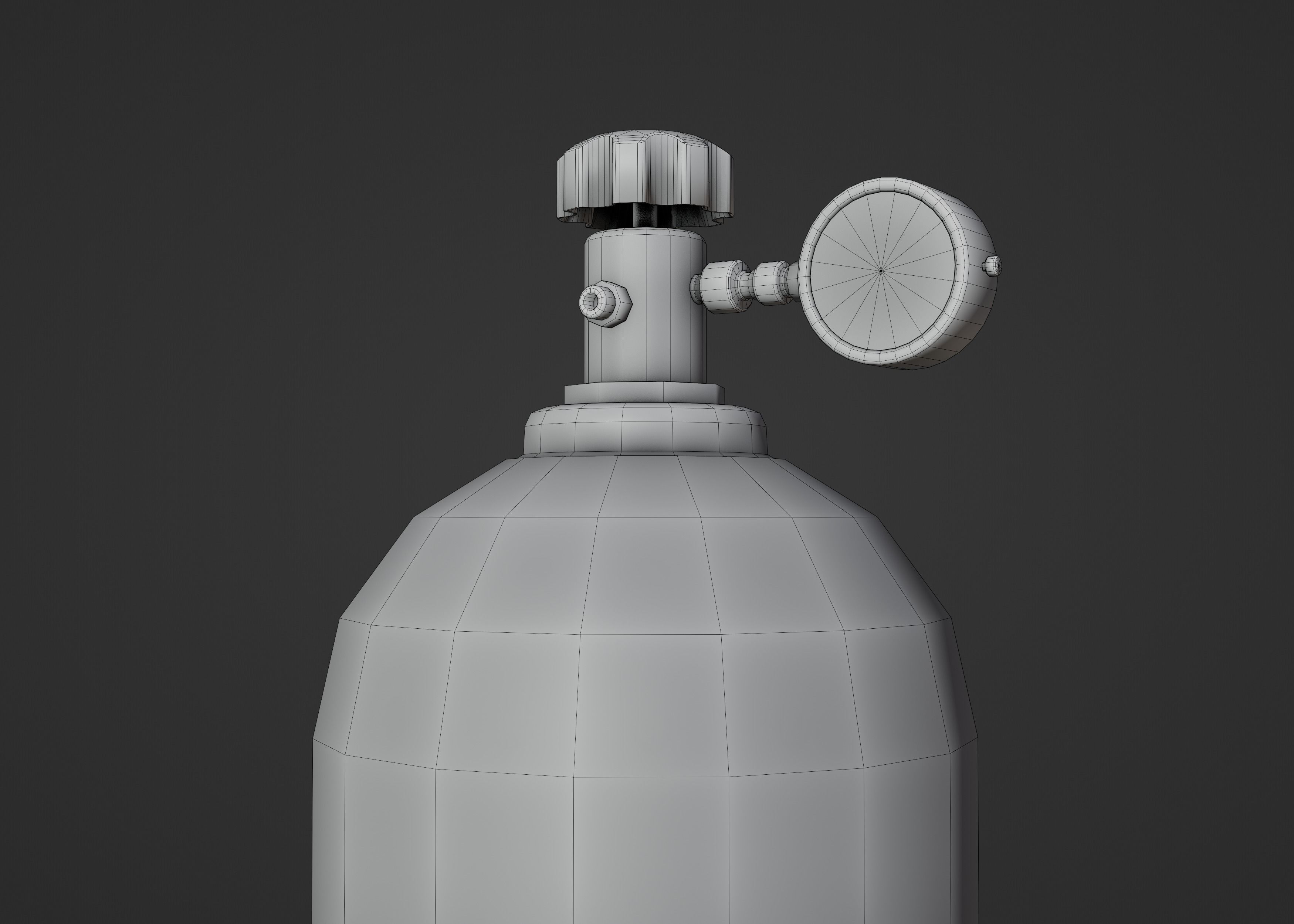 Red Propane Low-poly 3D model_8