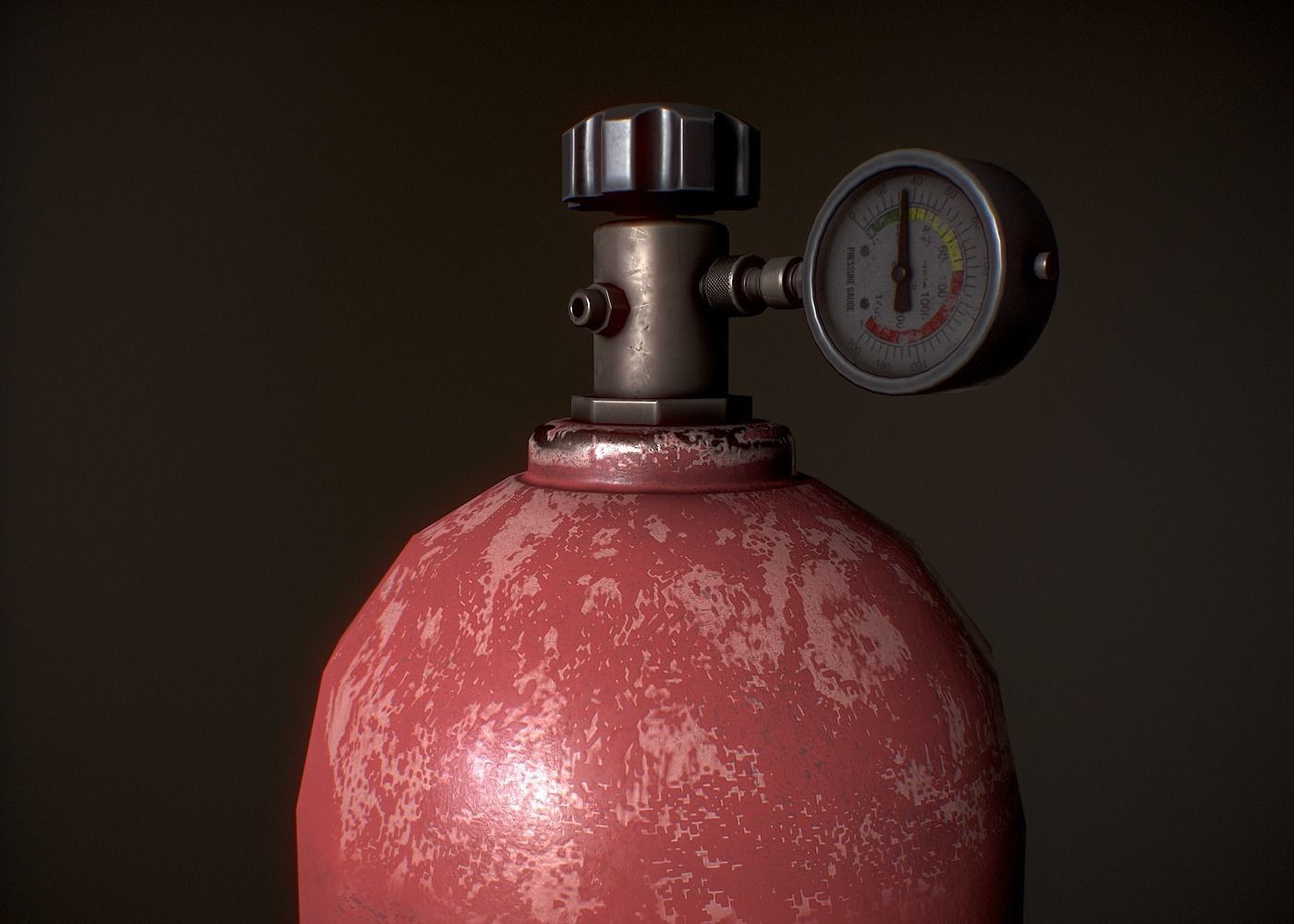 Red Propane Low-poly 3D model_6