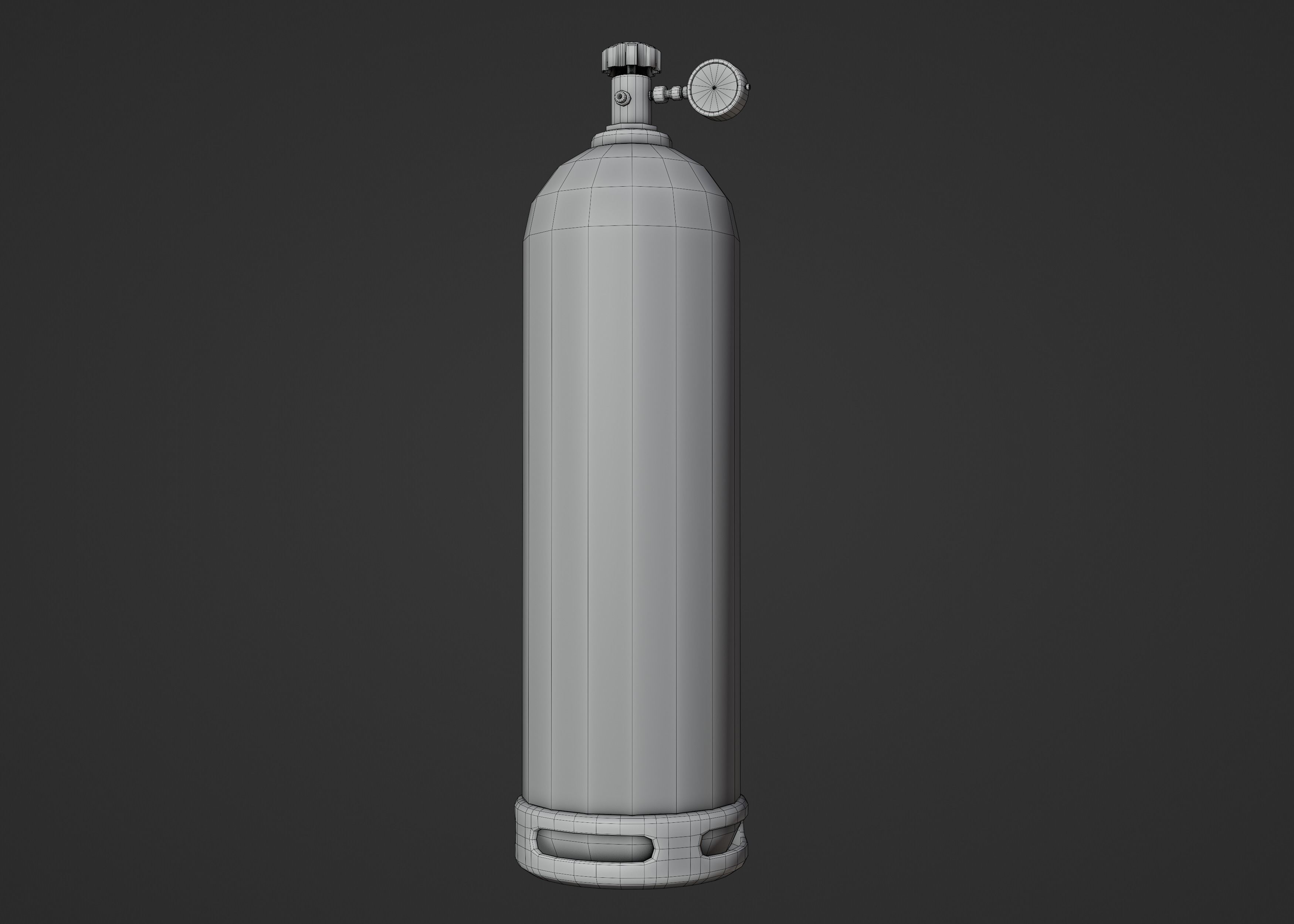 Red Propane Low-poly 3D model_9