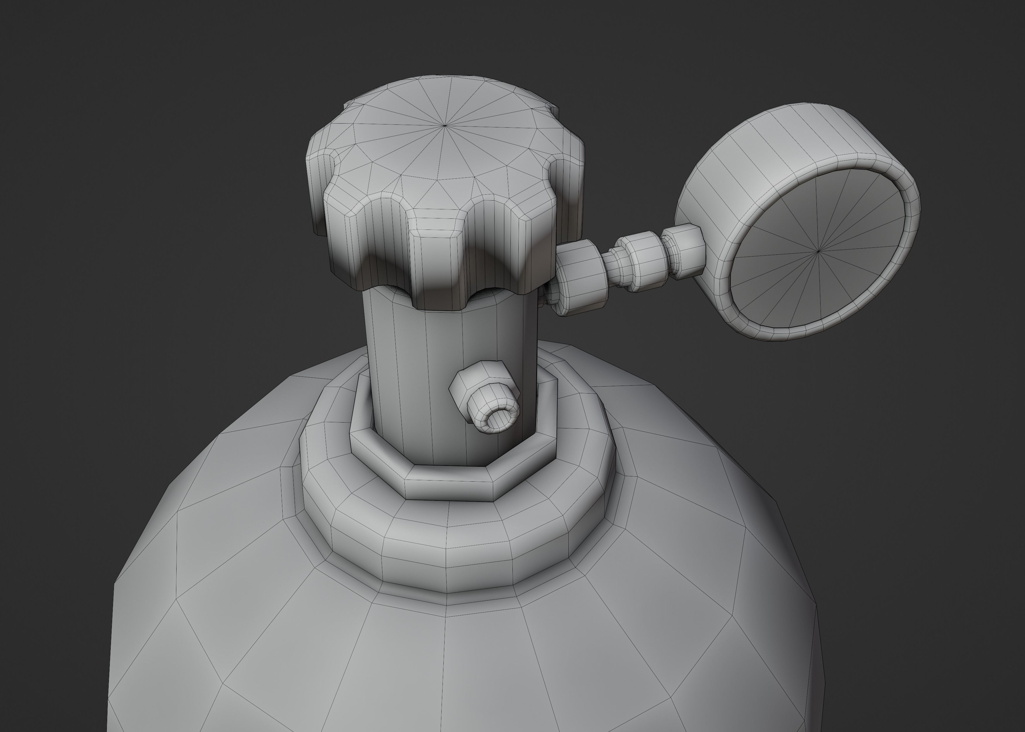 Red Propane Low-poly 3D model_7