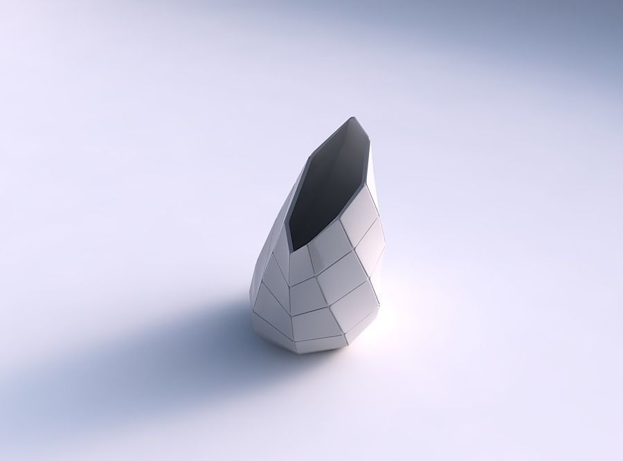 Vase Flame twisted with large plates
