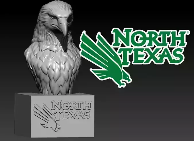 NCAA - NORTH TEXAS MASCOT FOOTBALL MASCOT STATUE  3D print model