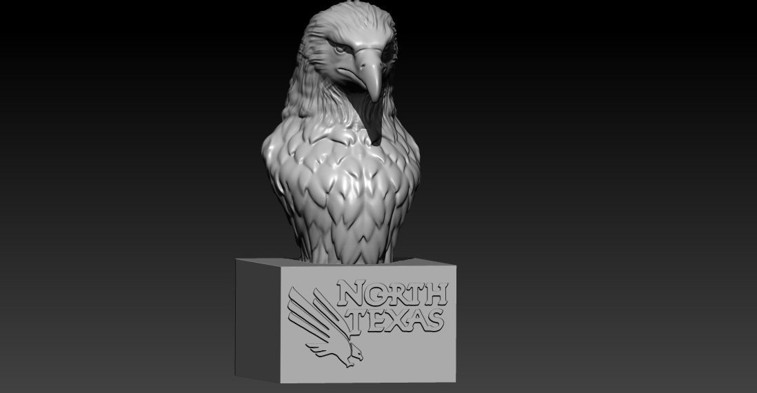 NCAA - NORTH TEXAS MASCOT FOOTBALL MASCOT STATUE  3D print model_2
