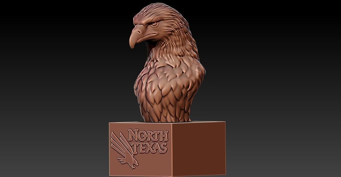 NCAA - NORTH TEXAS MASCOT FOOTBALL MASCOT STATUE  3D print model_1