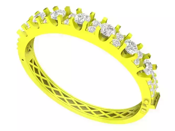 A7732 Diamond Women Bangle Bracelets 3D Model