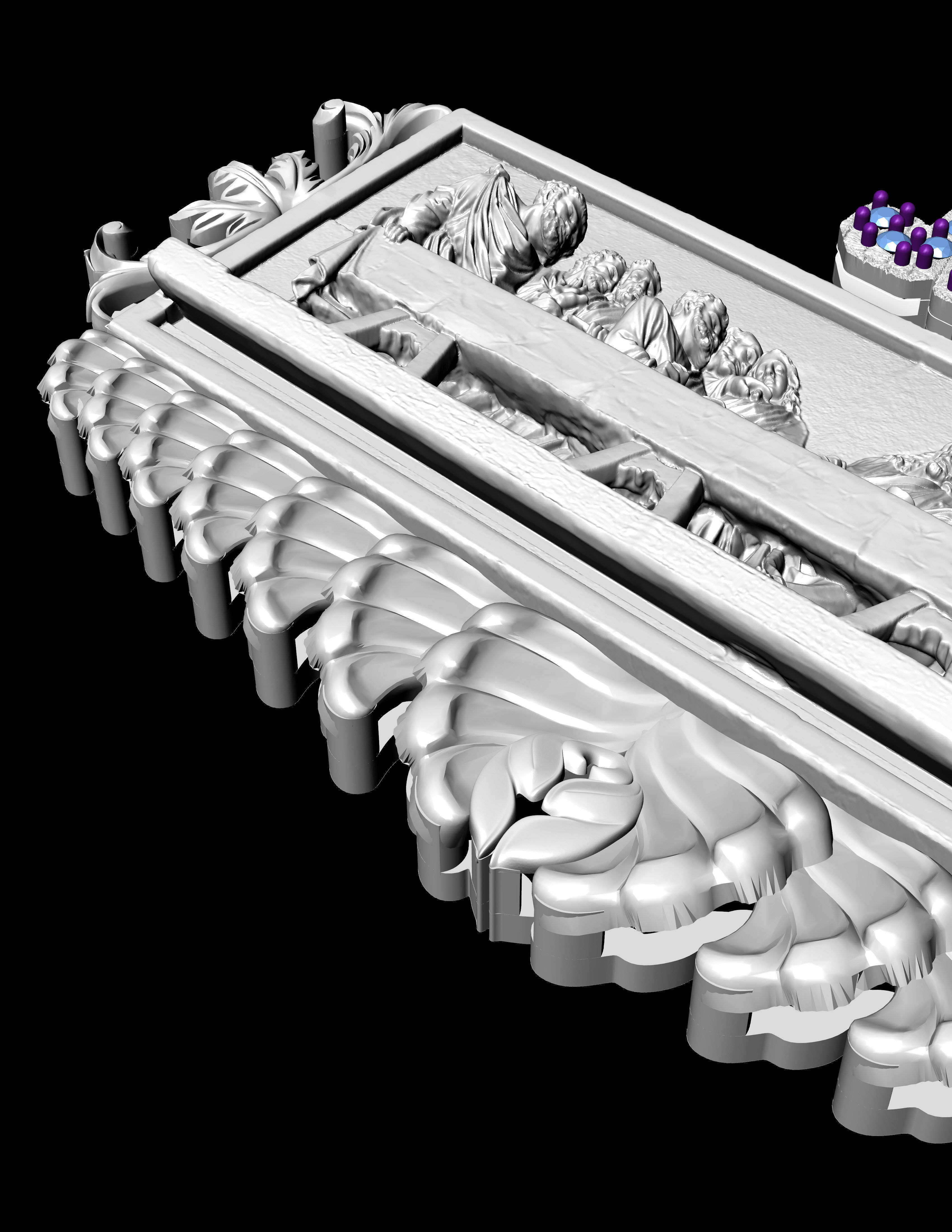 Leonardo Last Supper Jesus pendant 3D  Print Model  3D print model_9