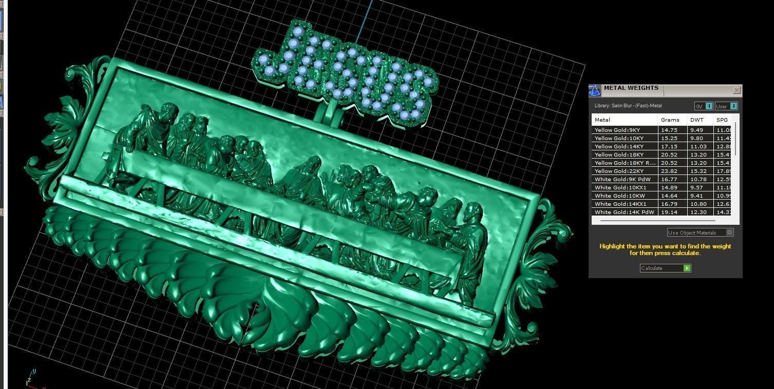 Leonardo Last Supper Jesus pendant 3D  Print Model  3D print model_16