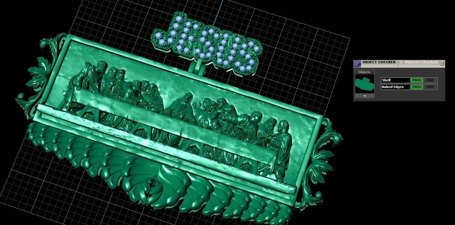 Leonardo Last Supper Jesus pendant 3D  Print Model  3D print model_17