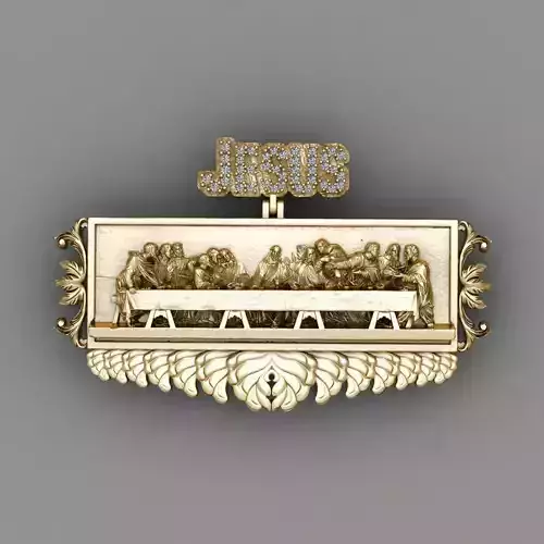 Leonardo Last Supper Jesus pendant 3D  Print Model  3D print model