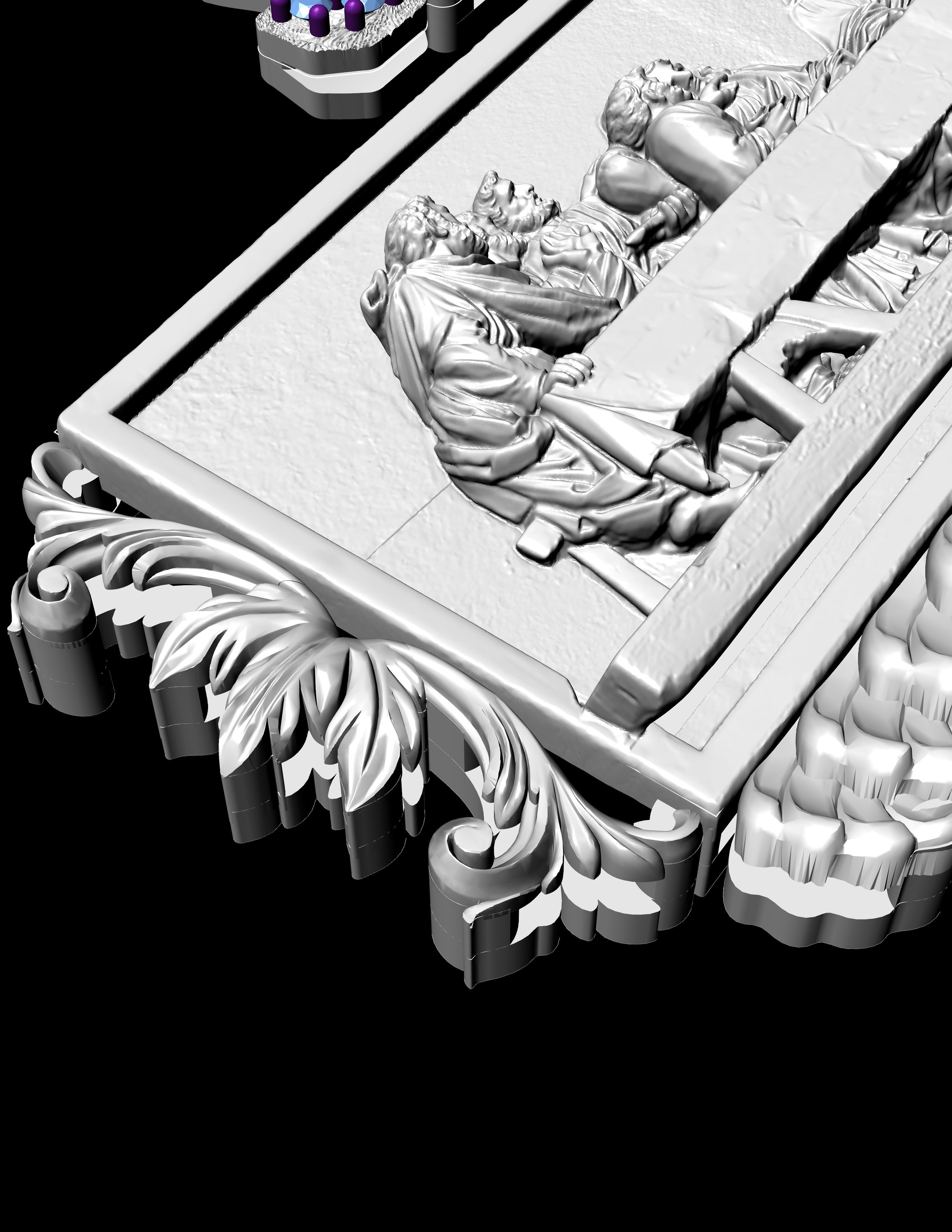 Leonardo Last Supper Jesus pendant 3D  Print Model  3D print model_8