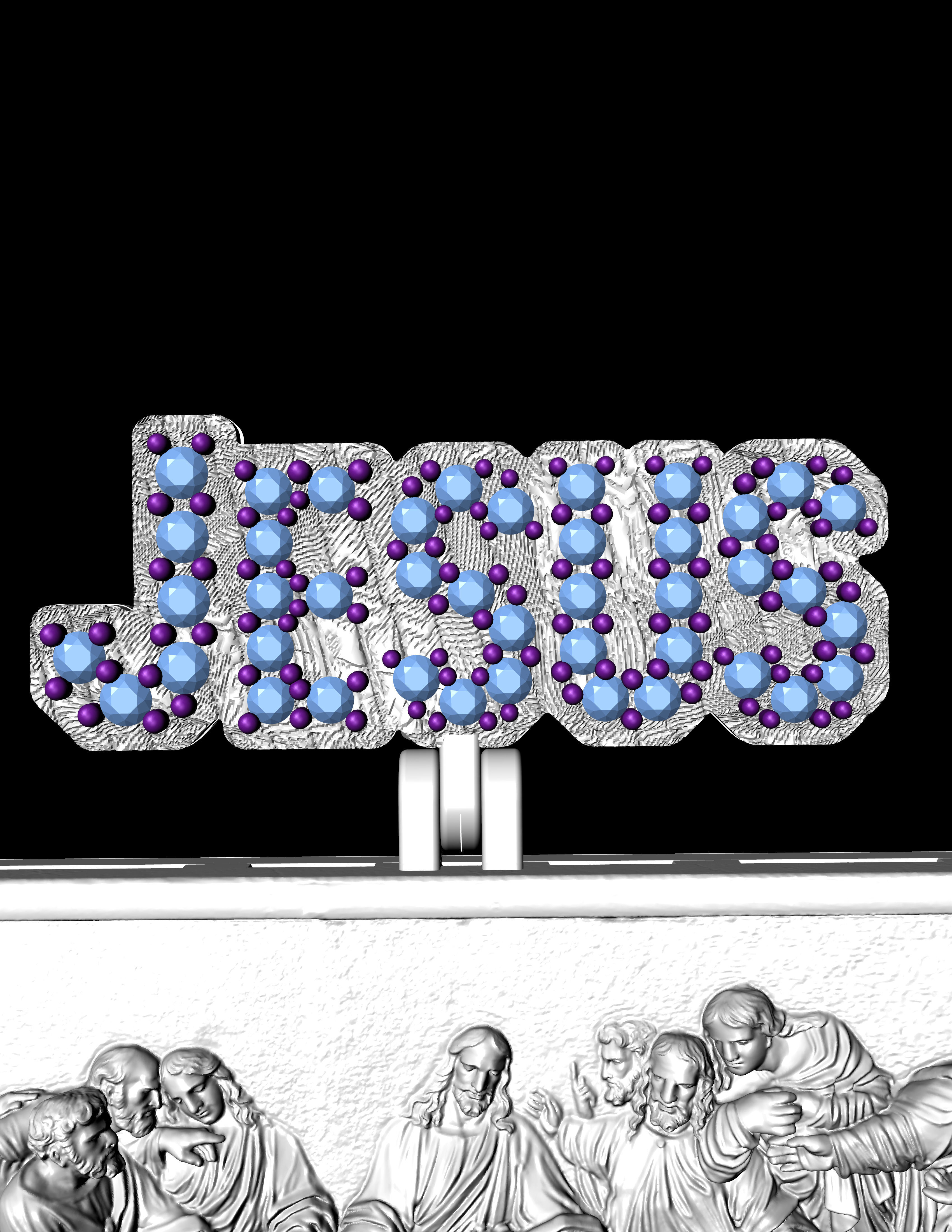 Leonardo Last Supper Jesus pendant 3D  Print Model  3D print model_10