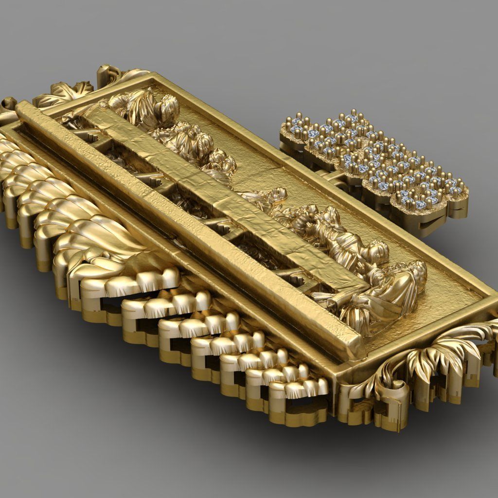 Leonardo Last Supper Jesus pendant 3D  Print Model  3D print model_4