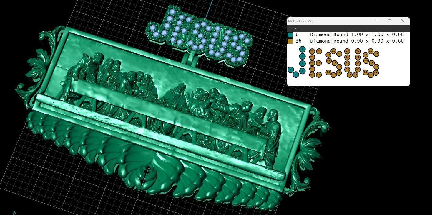 Leonardo Last Supper Jesus pendant 3D  Print Model  3D print model_18