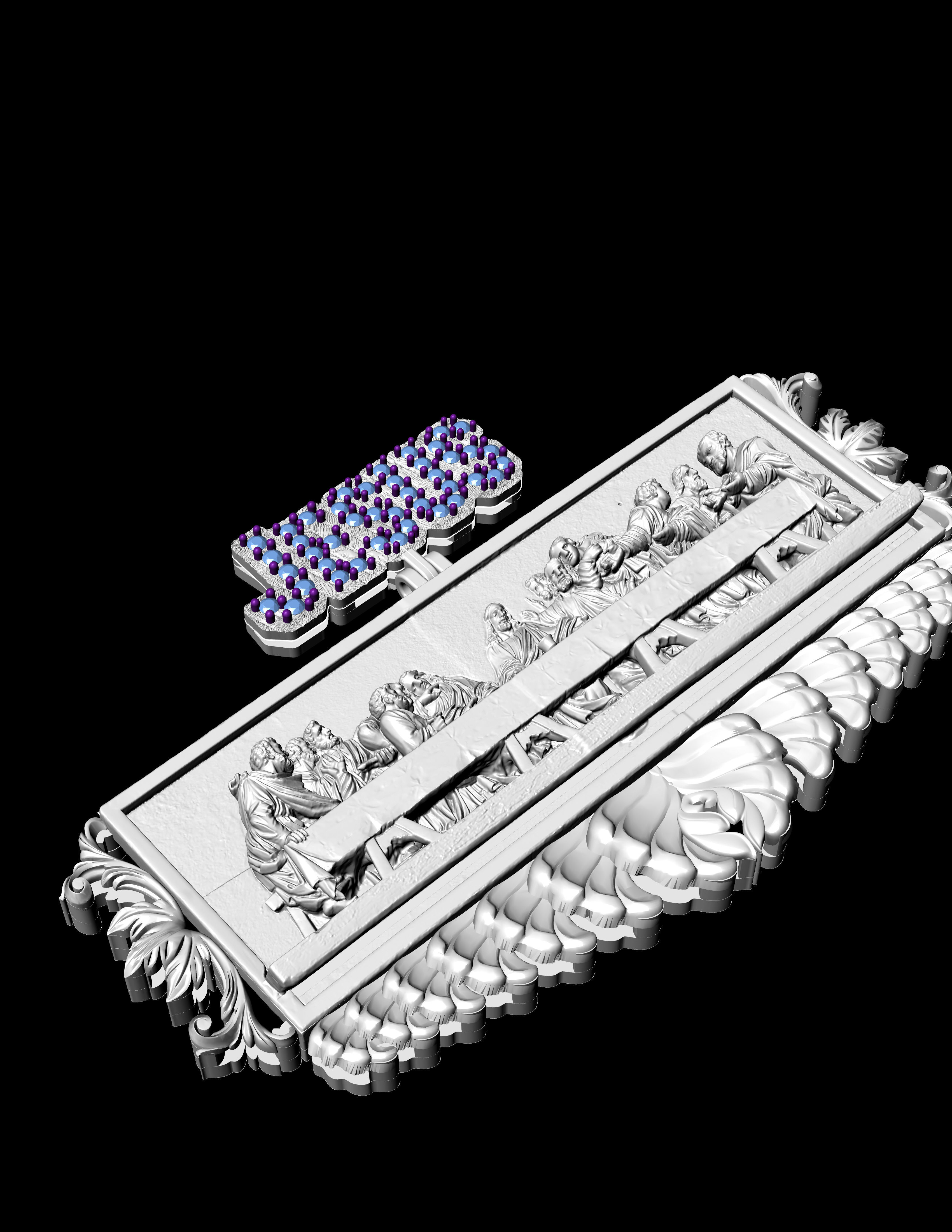 Leonardo Last Supper Jesus pendant 3D  Print Model  3D print model_11